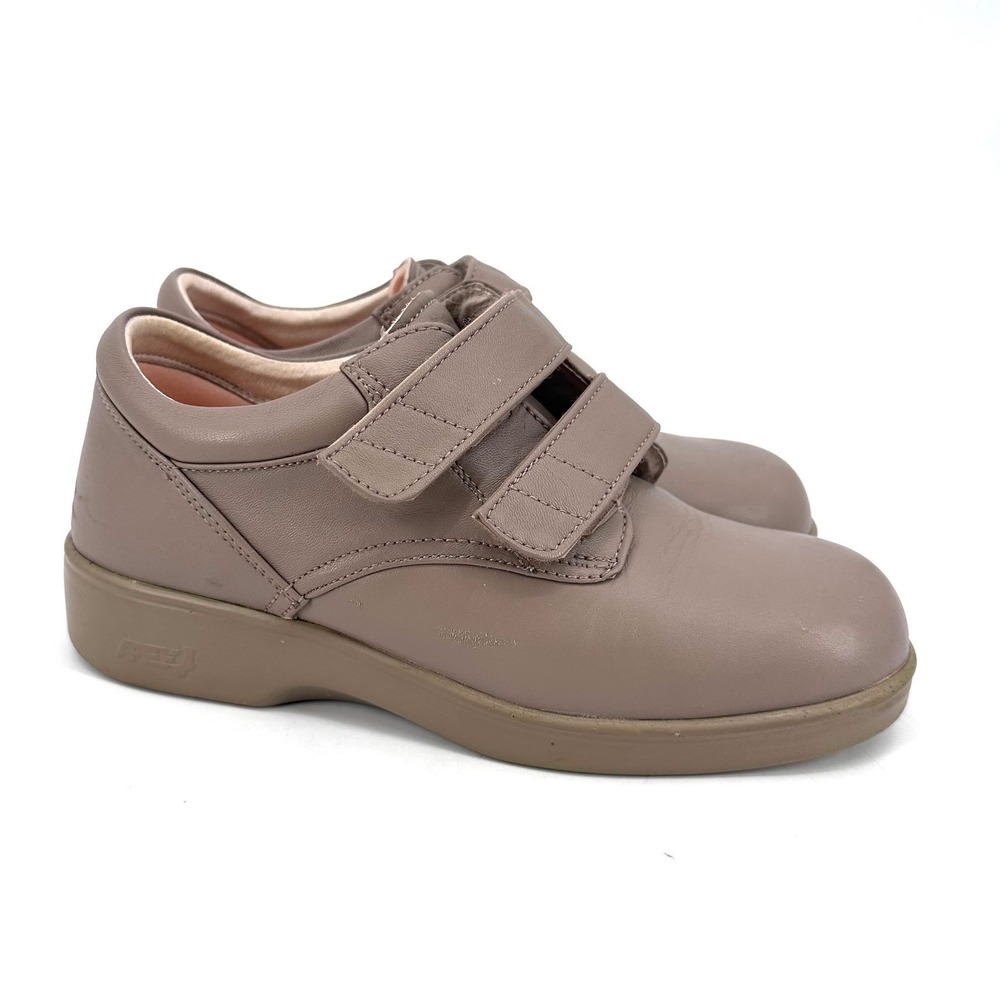 Apex Ambulator Walking Shoes Women's Size 7 Beige Double Hook & Loop Therapeutic